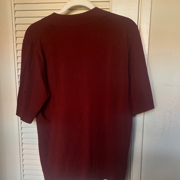 Pendleton Deep Red V-Neck Top - Picture 3 of 3
